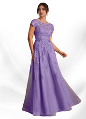 Augday A-Line Lace Chiffon Dress