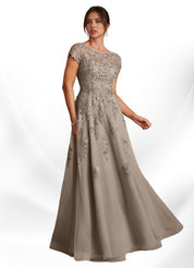 Augday A-Line Lace Chiffon Dress