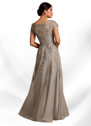 Augday A-Line Lace Chiffon Dress