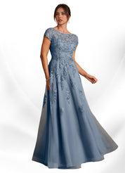 Augday A-Line Lace Chiffon Dress