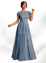 Augday A-Line Lace Chiffon Dress