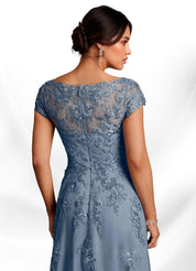 Augday A-Line Lace Chiffon Dress