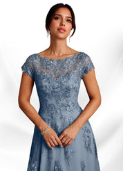 Augday A-Line Lace Chiffon Dress