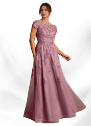 Augday A-Line Lace Chiffon Dress