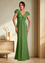 Augday Louella Pleated Chiffon Dress