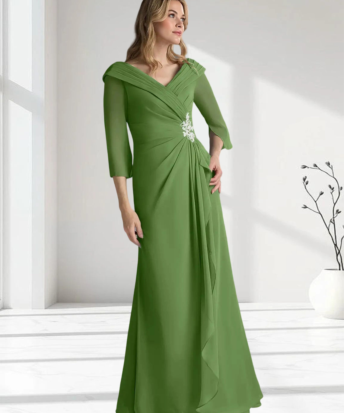 Augday Jaycee A-Line Chiffon Dress