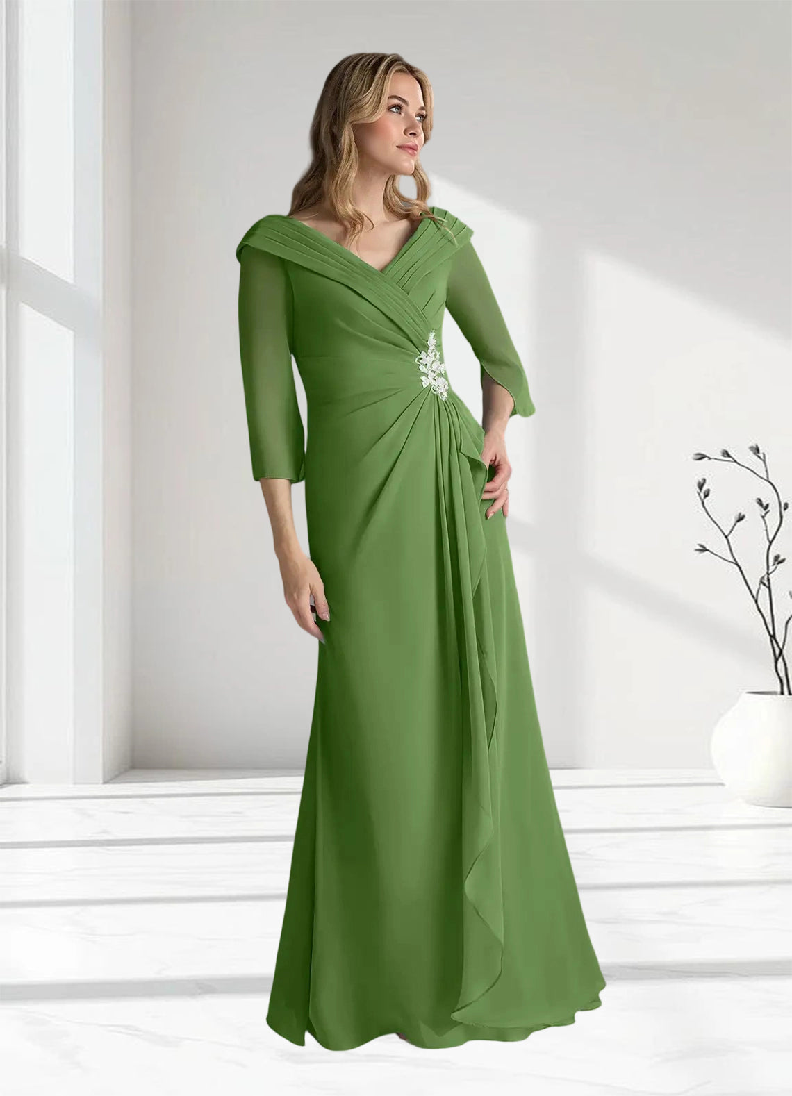 Augday Jaycee A-Line Chiffon Dress