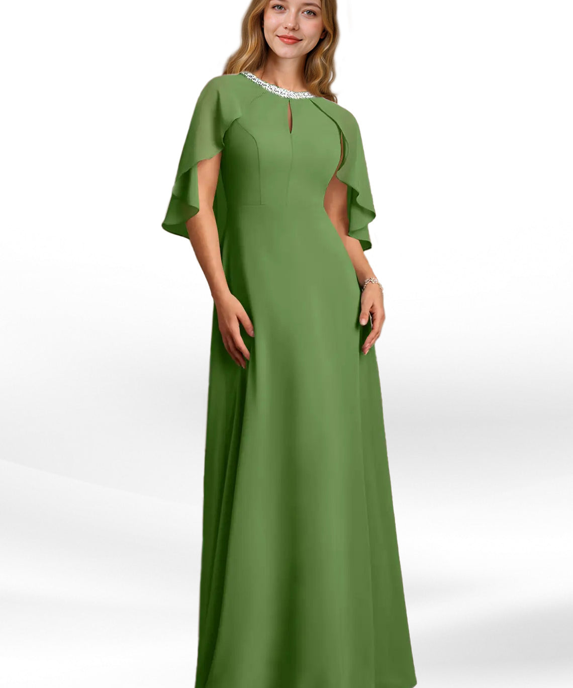 Augday Winnifred A-Line Beaded Chiffon Dress
