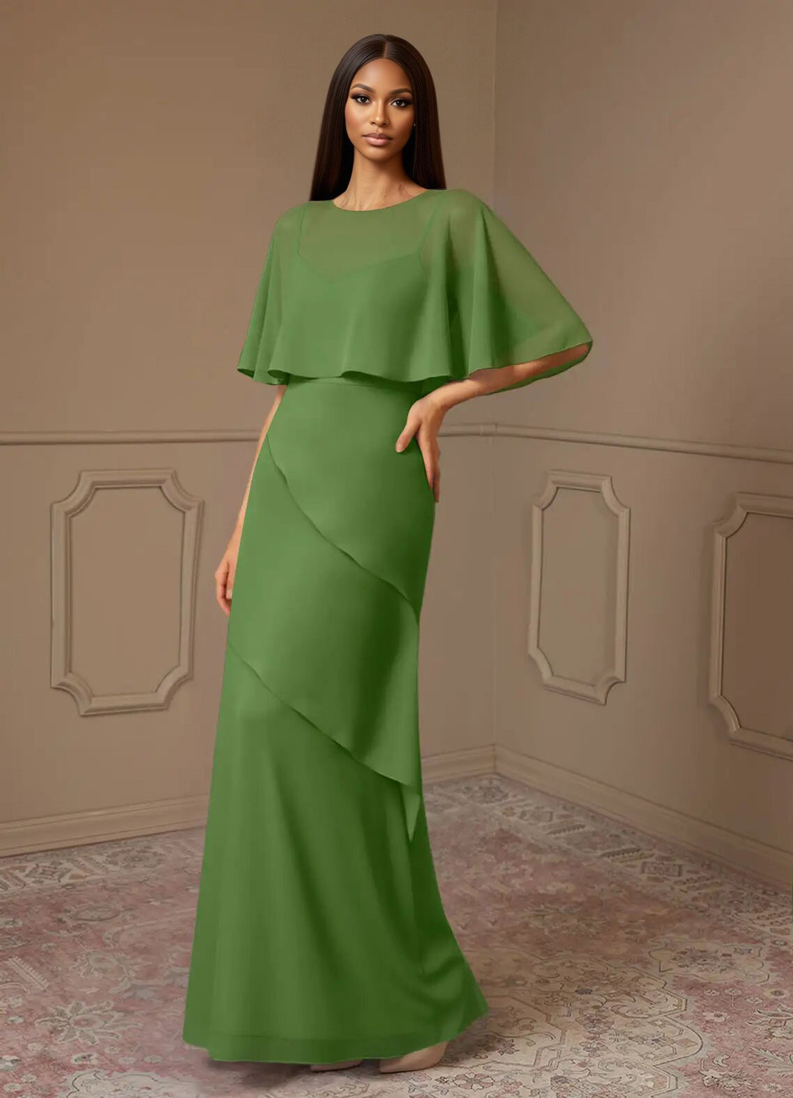 Augday Bowie A-Line Chiffon Dress