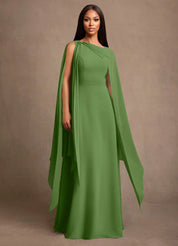 Augday Liddie A-Line Pleated Chiffon Dress