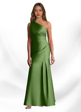 Augday Haifa Mermaid One Shoulder Stretch Satin Dress