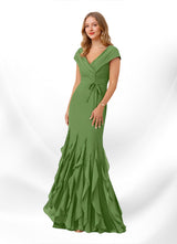 Augday Bailora Mermaid Ruched Chiffon Dress