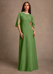 Augday Winnifred A-Line Beaded Chiffon Dress