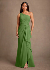 Augday Floy Sheath One Shoulder Chiffon Dress