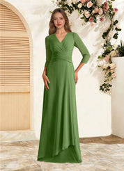Augday Mayfield A-Line Pleated Chiffon Dress