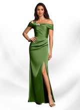 Augday Altonia Mermaid Off the Shoulder Stretch Satin Dress