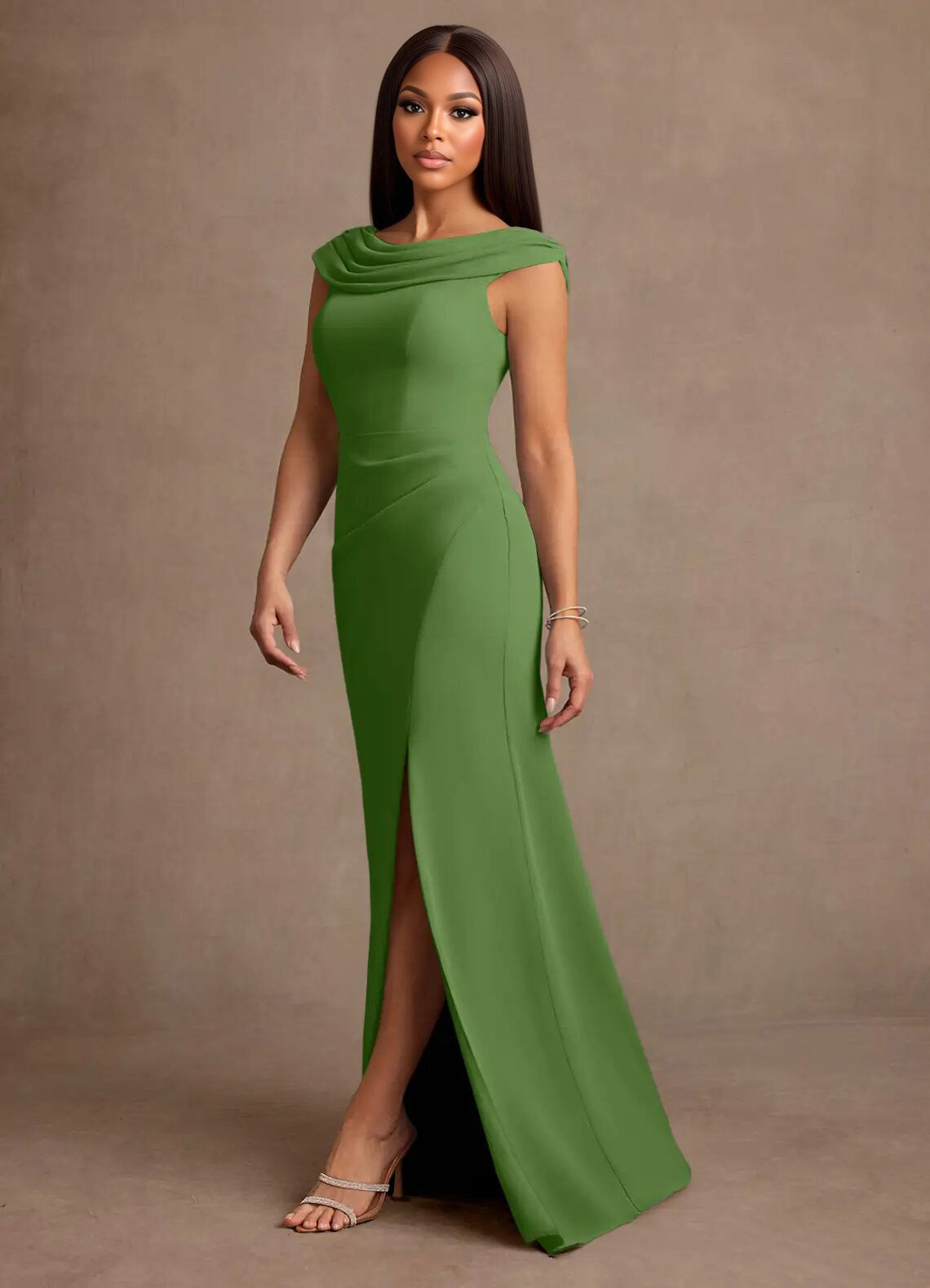 Augday Irvine A-Line Pleated Chiffon Dress