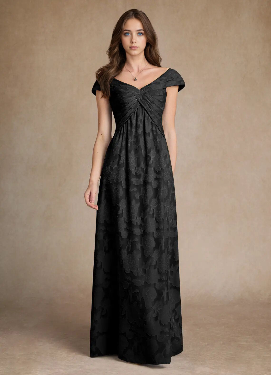 Augday Myrtle A-Line Pleated Floral Burnout Dress