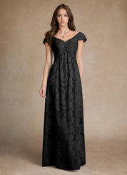 Augday Myrtle A-Line Pleated Floral Burnout Dress