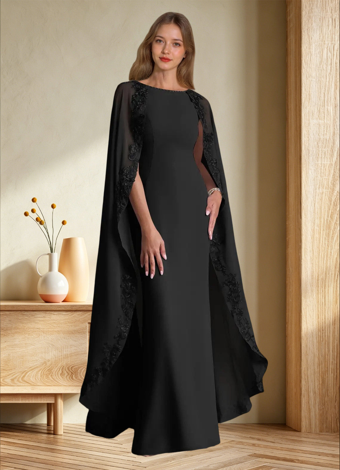Augday Artemisia Sheath Lace Chiffon Dress