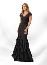 Augday Bailora Mermaid Ruched Chiffon Dress