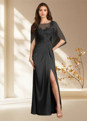 Augday Hera A-Line Lace Stretch Satin Dress