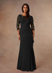 Augday Calanthe A-Line Scoop Chiffon Dress