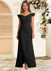 Augday Jettie Sheath Pleated Chiffon Dress