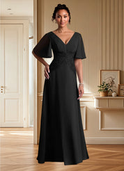 Augday Milliat A-Line Lace Chiffon Dress