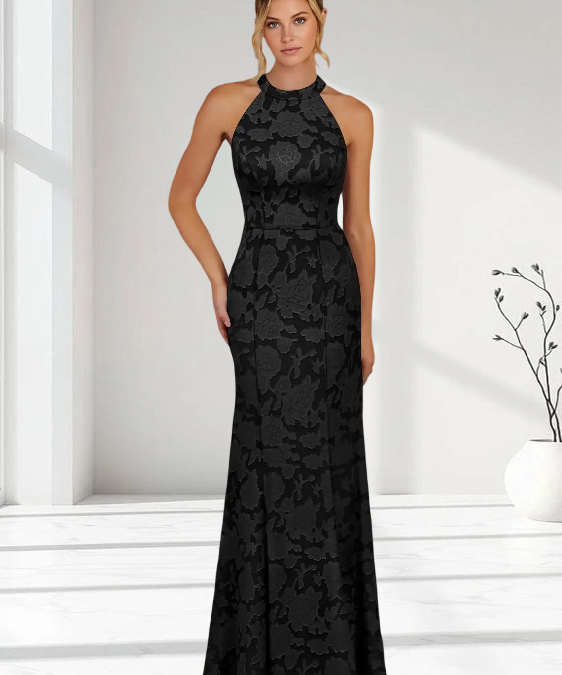 Augday Tyra Mermaid Floral Burnout Dress