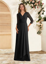 Augday Mayfield A-Line Pleated Chiffon Dress