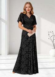 Augday Emmeline Pleated Floral Burnout Dress