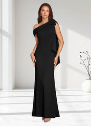 Augday Myers Mermaid Pleated Stretch Crepe Dress