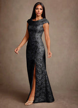 Augday Irvine A-Line Pleated Floral Jacquard Dress