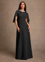 Augday Winnifred A-Line Beaded Chiffon Dress