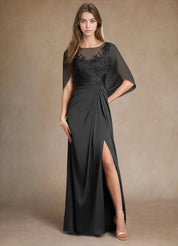 Augday Hera Mother of the Bride Dresses A-Line Lace Stretch Satin Dress