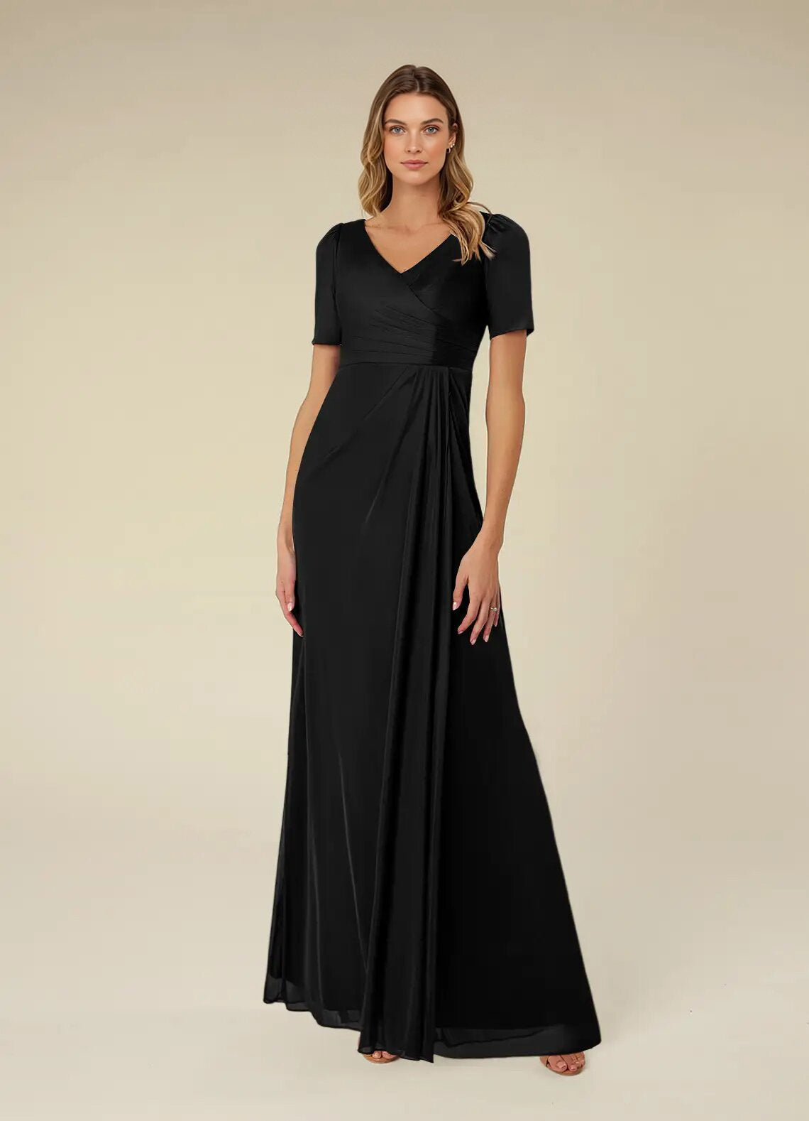 Augday Bessie A-Line Pleated Mesh Dress