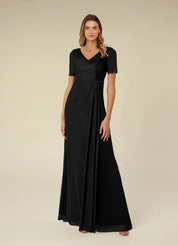 Augday Bessie A-Line Pleated Mesh Dress