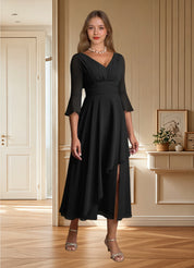 Augday Aerynne A-Line Pleated Chiffon Dress