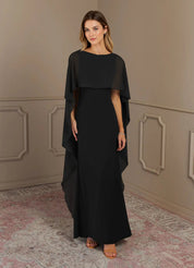 Augday Sheath Scoop Stretch Crepe Dress