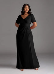 Augday Bessie A-Line Pleated Mesh Dress Plus Size