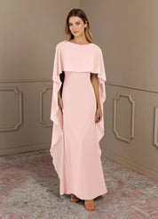 Augday Sheath Scoop Stretch Crepe Dress