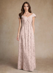 Augday Myrtle A-Line Pleated Floral Burnout Dress