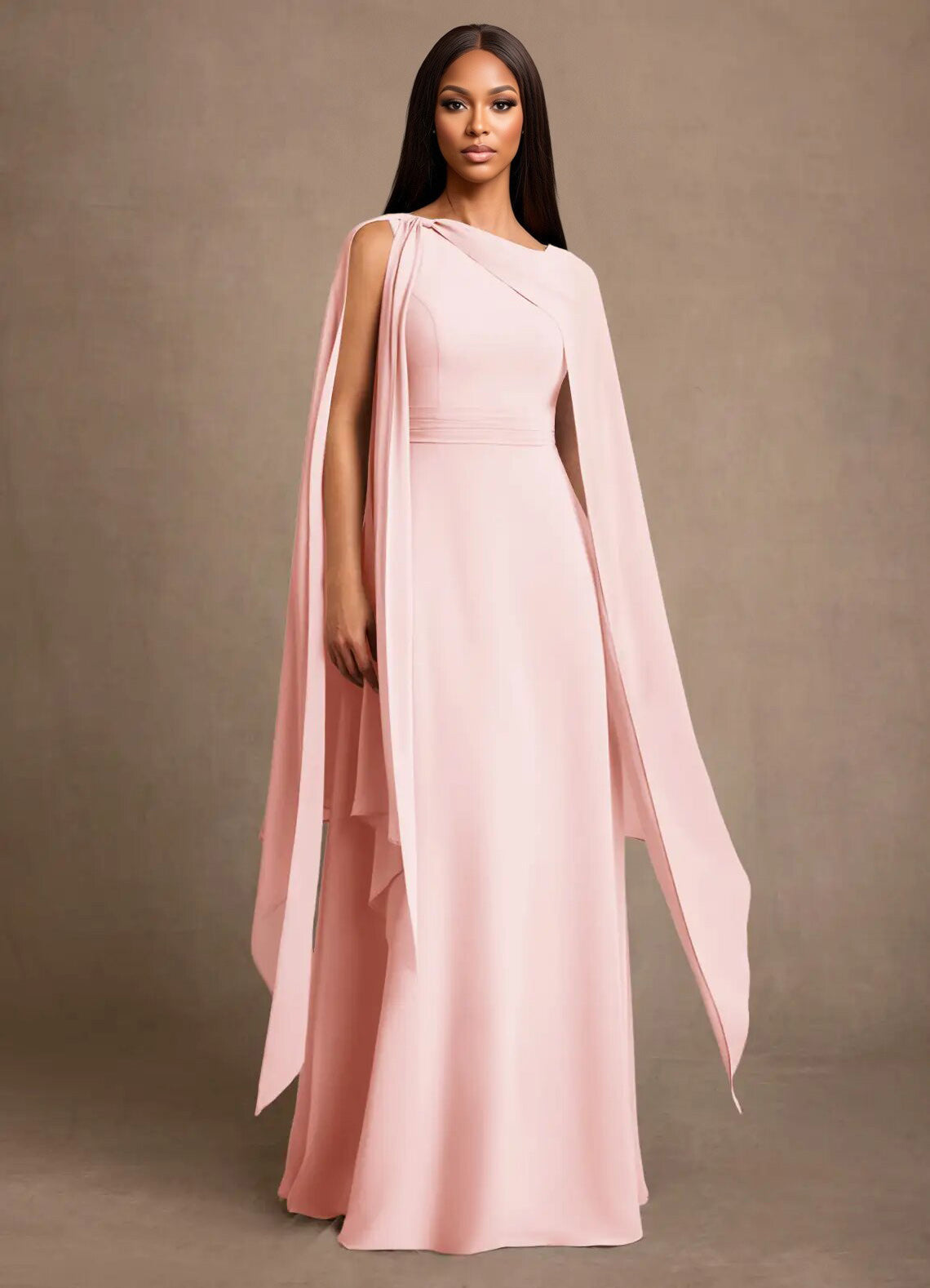 Augday Liddie A-Line Pleated Chiffon Dress