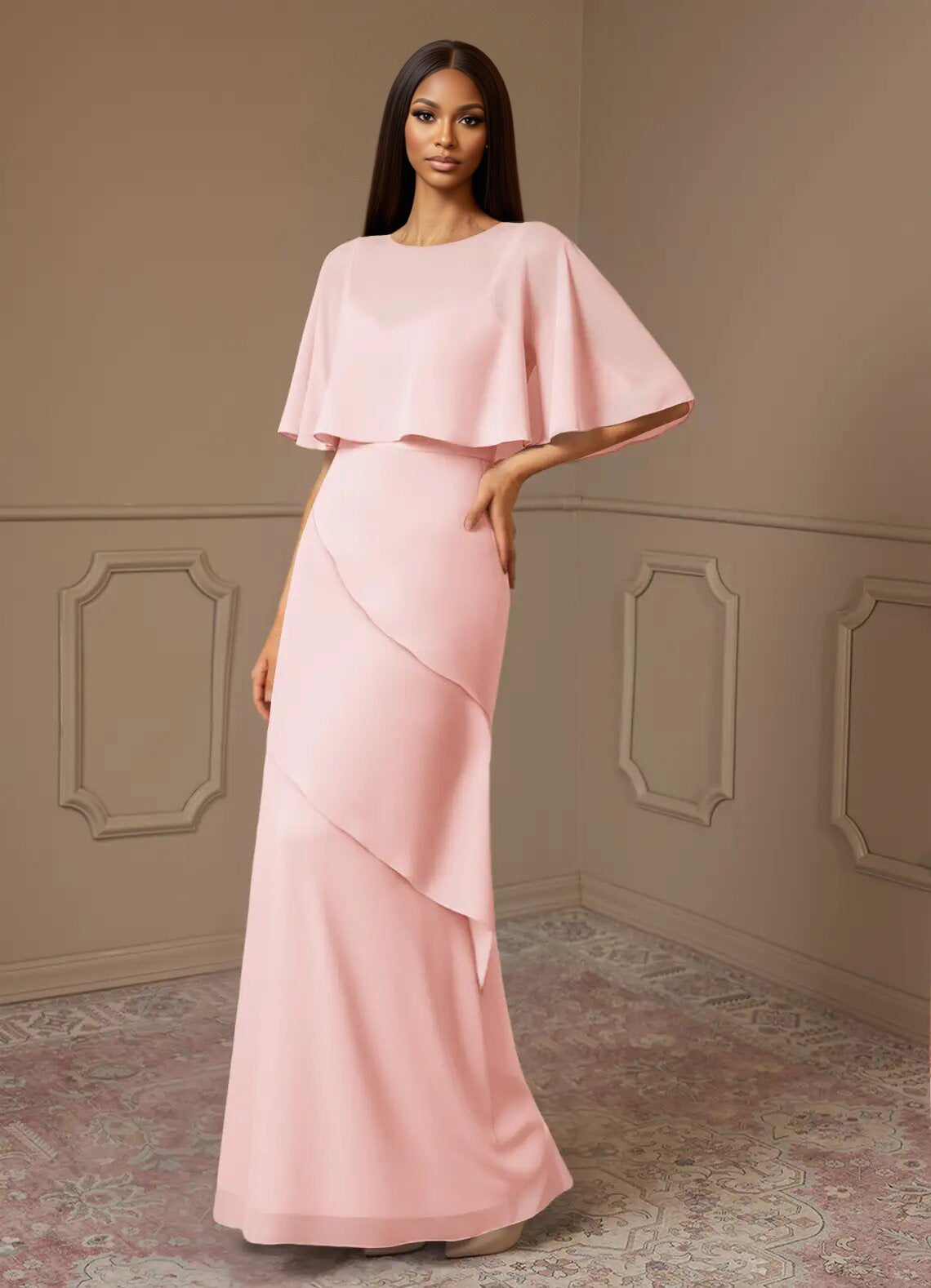 Augday Bowie A-Line Chiffon Dress