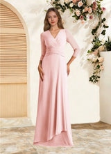 Augday Mayfield A-Line Pleated Chiffon Dress