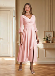 Augday Aerynne A-Line Pleated Chiffon Dress