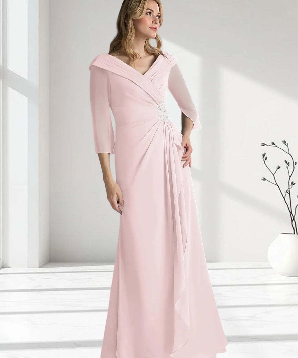 Augday Jaycee A-Line Chiffon Dress