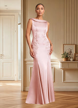 Augday Franny Sheath Lace Stretch Satin Dress