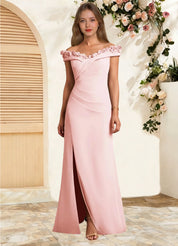 Augday Jettie Sheath Pleated Chiffon Dress